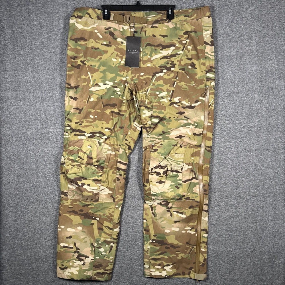 NEW Beyond Clothing A6 Durable Rain Pants Mens‎ XL Multicam Camo Waterproof